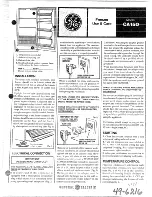 Предварительный просмотр 1 страницы GE CA15D Use & Care