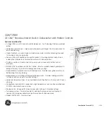 Предварительный просмотр 2 страницы GE Cafe CDWT280VSS Dimension Manual