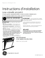 Preview for 17 page of GE Cafe CDWT280VSS Installation Instructions Manual