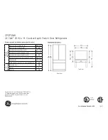 Preview for 1 page of GE Cafe CFCP1NIX Dimensions And Installation Information