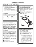 Preview for 20 page of GE Cafe CFCP1NIYSS Owner'S Manual And Installation Instructions