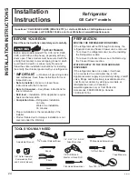 Preview for 24 page of GE Cafe CFE28USHSS Owner'S Manual & Installation Instructions