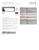 Preview for 1 page of GE Cafe CTW900P2NS1 Dimensions And Installation Information