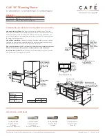 Preview for 2 page of GE Cafe CTW900P2NS1 Dimensions And Installation Information