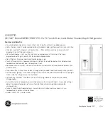 Preview for 2 page of GE Cafe CYE23TSDSS Dimensions And Installation Information