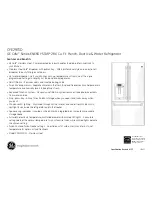Preview for 2 page of GE Cafe ENERGY STAR CFE29TSDSS Dimensions And Installation Information
