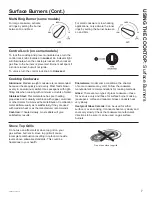 Предварительный просмотр 7 страницы GE CAFE JGP5036 Owner'S Manual