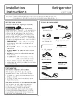 GE Cafe series Installation Instructions Manual preview