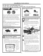 Preview for 9 page of GE Cafe series Installation Instructions Manual