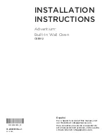 GE cafe Installation Instructions Manual предпросмотр