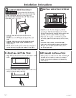 Предварительный просмотр 12 страницы GE cafe Installation Instructions Manual