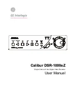 Preview for 1 page of GE Calibur DSR-1000eZ User Manual