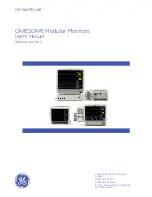 GE CARESCAPE User Manual preview
