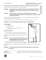 GE Carestation 650c Installation Instructions Manual предпросмотр