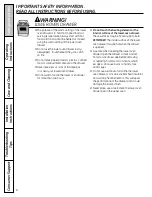 Preview for 6 page of GE CCS975 Owner'S Manual & Installation Instructions