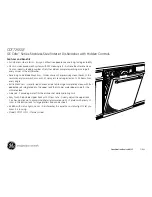 Предварительный просмотр 2 страницы GE CDT725SSFSS Dimensions And Installation Information