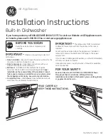 GE CDT725SSFSS Installation Instructions Manual preview