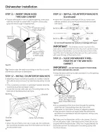 Предварительный просмотр 10 страницы GE CDWT9 - Cafe 24 in. Dishwasher Installation Instructions Manual