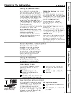 Предварительный просмотр 17 страницы GE CDWT980RSS - Cafe 24" Tall Tub Dishwasher Owner'S Manual