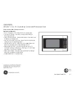 Предварительный просмотр 2 страницы GE CEB1590SSSS Dimensions And Installation Information