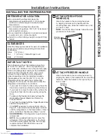 Preview for 21 page of GE CFE24S Owner'S Manual & Installation Instructions