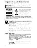 Preview for 2 page of GE CG709 User Manual