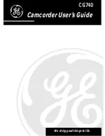 Preview for 1 page of GE CG740 User Manual