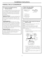 Preview for 12 page of GE CGP650SET2SS Installation Instructions Manual