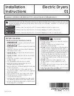 Preview for 1 page of GE CleanSpeak GTD81ESPJMC Installation Instructions Manual