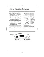 Предварительный просмотр 5 страницы GE Coffee Maker User Manual