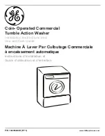 GE Coin-Operated Commercial Tumble Action Washer Installation Instructions And Use & Care Manual preview