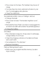 Preview for 45 page of GE CORDLESS TELEPHONE SYSTEM 27906 User Manual