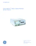 GE Corometrics 250cx Series Service Manual preview