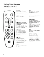 Preview for 8 page of GE CRT Television User Manual