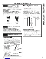 Preview for 21 page of GE CSB42 Owner'S Manual & Installation Instructions