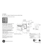 Preview for 1 page of GE CT918STSS Dimensions And Installation Information