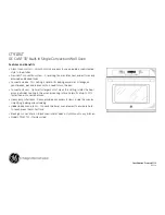 Preview for 2 page of GE CT918STSS Dimensions And Installation Information