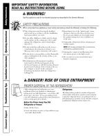 Preview for 2 page of GE CTS18FBSBRWW and Owner'S Manual And Installation Instructions