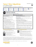 Preview for 1 page of GE Current Tetra Slim EdgeStrip Series Installation Manual