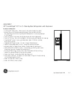 Preview for 3 page of GE CustomStyle GSC23KGT Dimensions And Installation Information