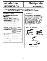 Preview for 16 page of GE CustomStyle GSC23LGR Owner'S Manual And Installation