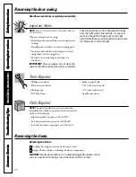 Preview for 22 page of GE CustomStyle Profile Performance 22 Owner'S Manual