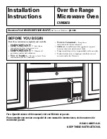 Preview for 1 page of GE CVM2072SMSS Installation Instructions Manual