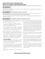 Preview for 2 page of GE CW9000 Owner'S Manual