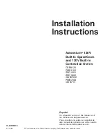Preview for 1 page of GE CWB7030 Installation Instructions Manual