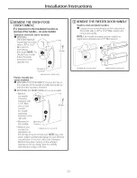 Предварительный просмотр 23 страницы GE CWS21SSEBFSS Owner'S Manual And Installation Instructions