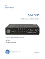 Предварительный просмотр 1 страницы GE D.20 RIO Hardware User Manual