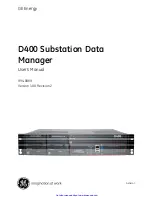 Preview for 1 page of GE D400 Substation Data Manager User Manual