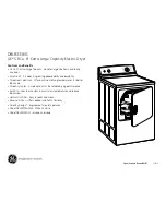 Preview for 3 page of GE DBLR333EGWW - 27" Electric Dryer Dimensions And Installation Information