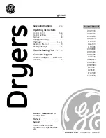 GE DBSR463 Owner'S Manual preview